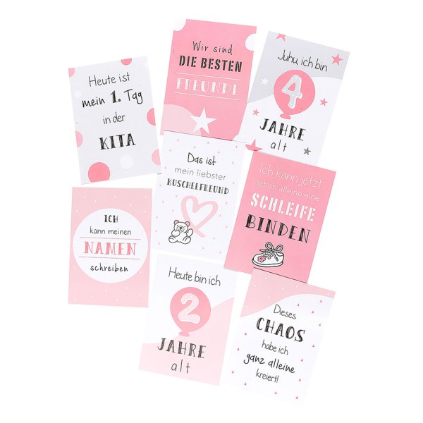 Meilensteinkarten Junior rosa