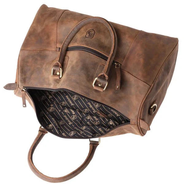 BenBag-Set 4: Gym Tasche Braun (5-teiliges Set, Premium-Leder)