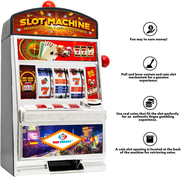 Slotmaschinen XL Spielautomat als Spardose inkl. Licht & Sound