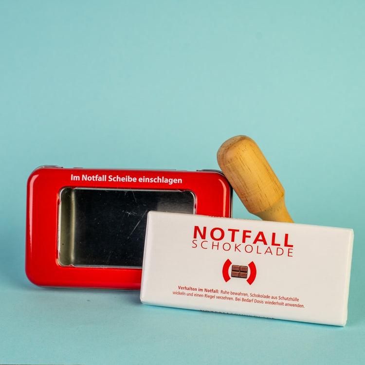 Notfallschokolade in der Blechdose