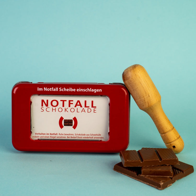 Notfallschokolade in der Blechdose