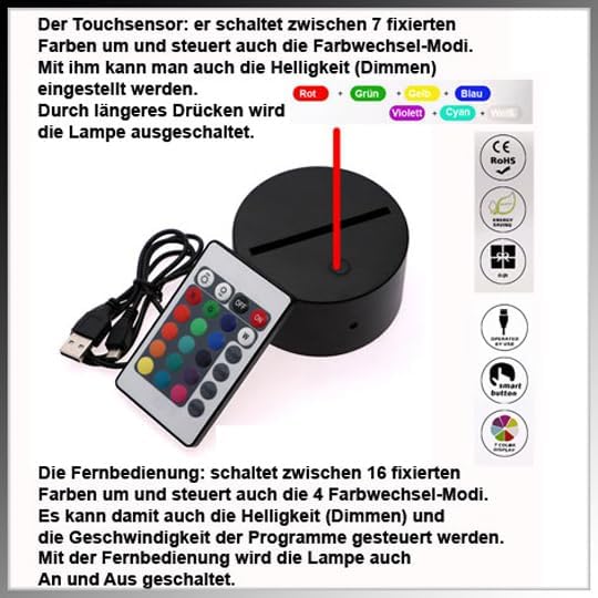Feuerwehr LED Tischlampe