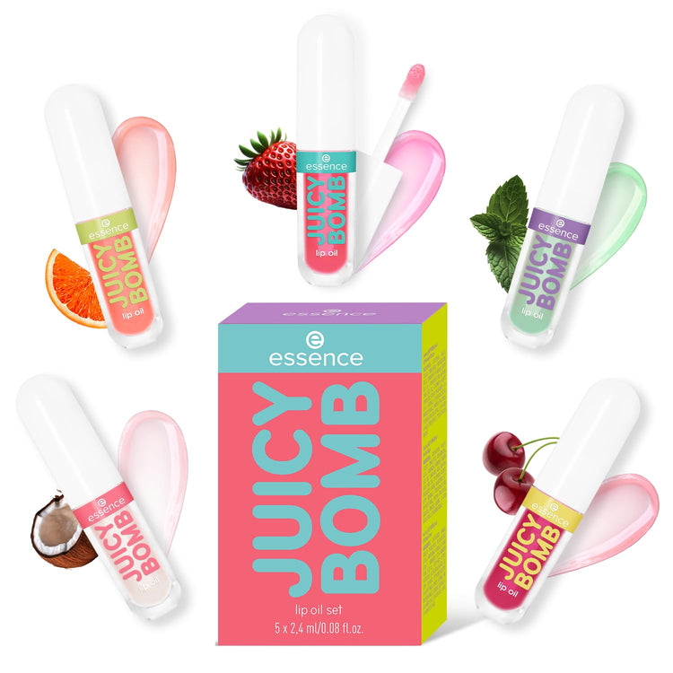 Juicy Bomb Lip Oil - 5er Pack - Beauty Geschenk