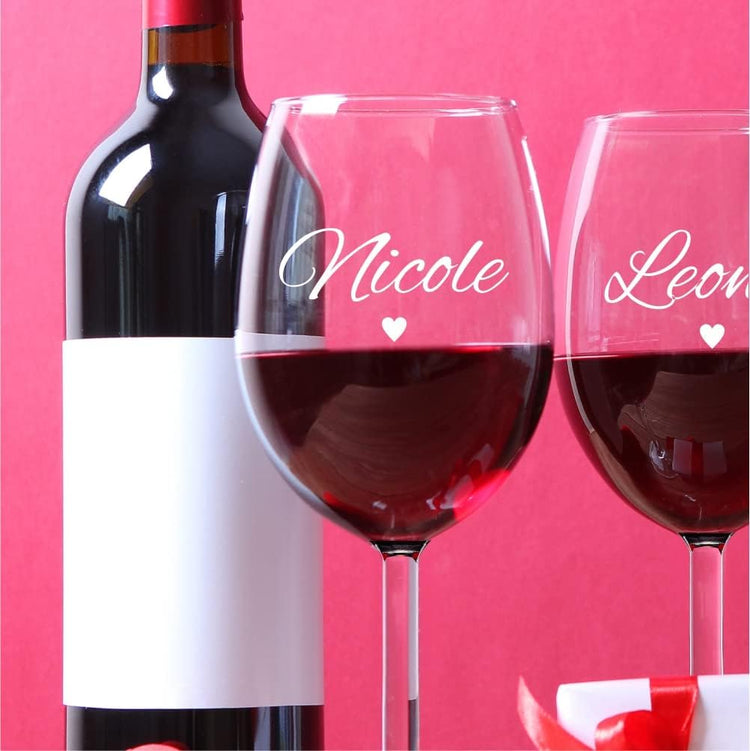 XXL Leonardo Weinglas Herz - mit Wunschname