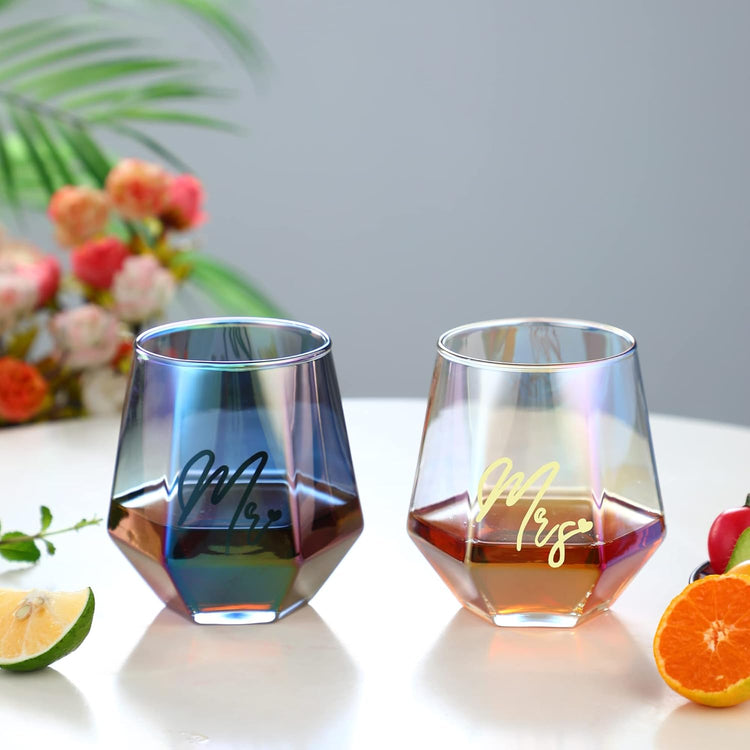 Mr & Mrs Weinglas Set - Diamant