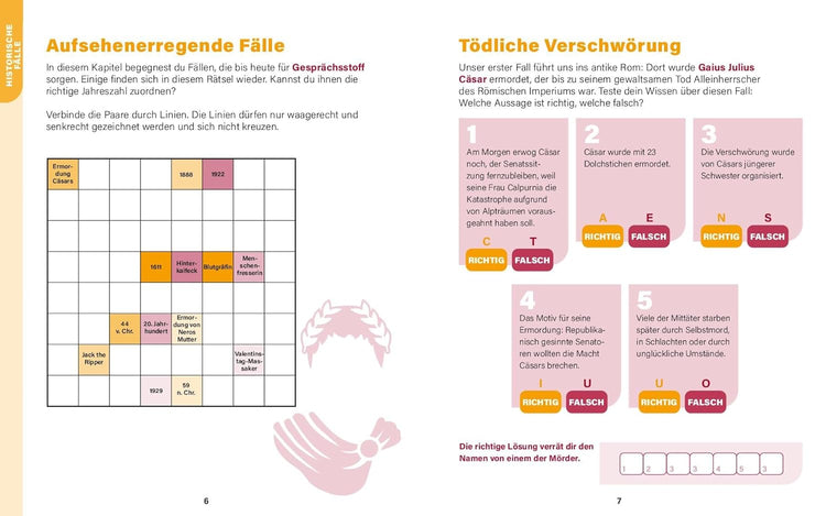 True Crime - Wissen in Rätseln: Rätselbuch für Erwachsene