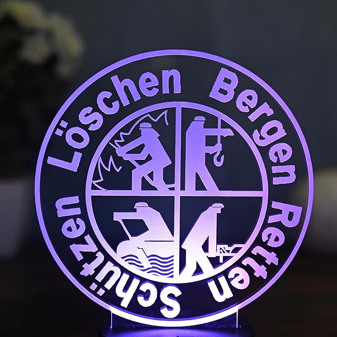 Feuerwehr LED Tischlampe
