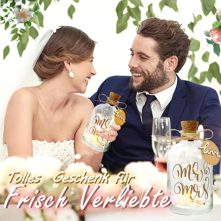 DIY LED Flaschenlicht Hochzeit - Geldgeschenk für Brautpaare