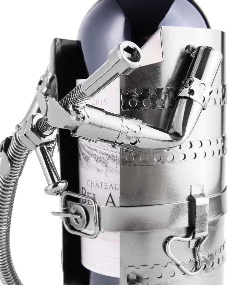 Flaschenhalter Feuerwehrmann Metall Skulptur