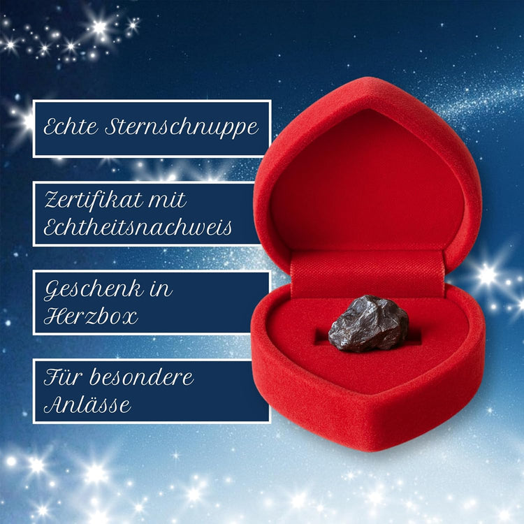 Echte Sternschnuppe in Herzbox inkl. Zertifikat