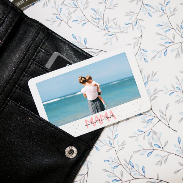 Brieftaschenkarte mit Foto für Mama