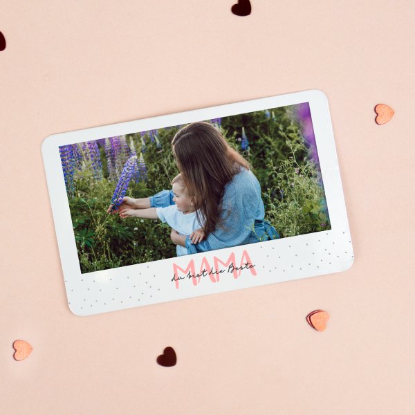 Brieftaschenkarte mit Foto für Mama
