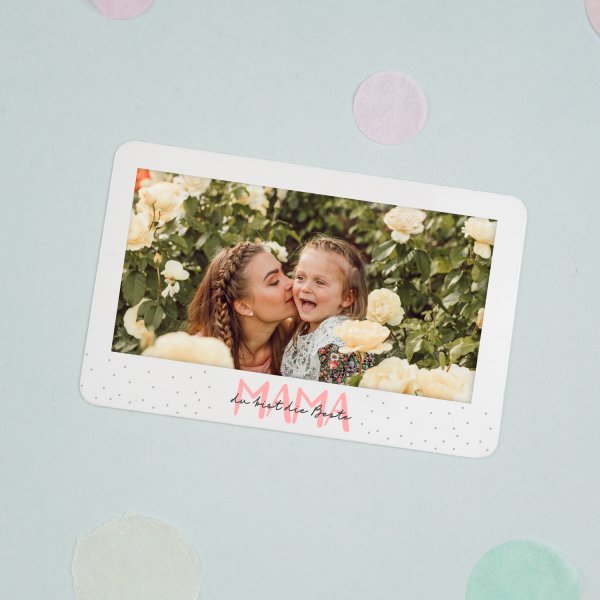 Brieftaschenkarte mit Foto für Mama
