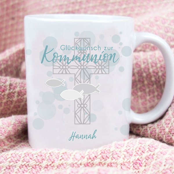 Tasse zur Kommunion mit Name