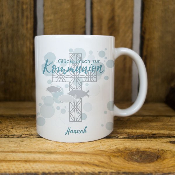 Tasse zur Kommunion mit Name