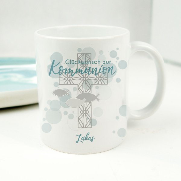 Tasse zur Kommunion mit Name