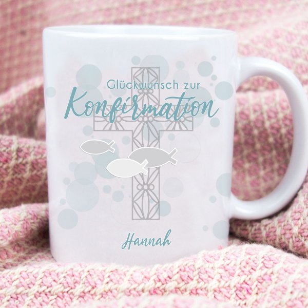 Tasse zur Konfirmation mit Name