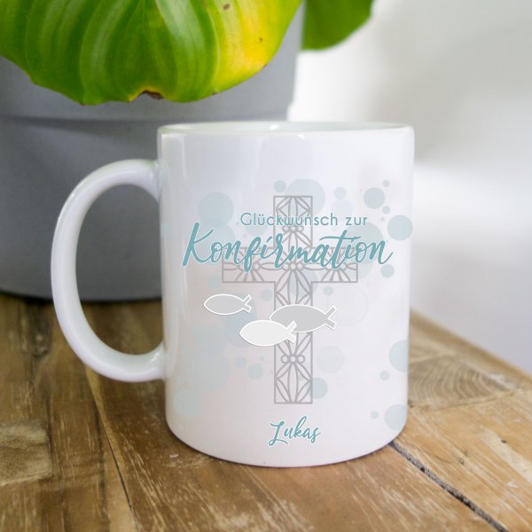 Tasse zur Konfirmation mit Name