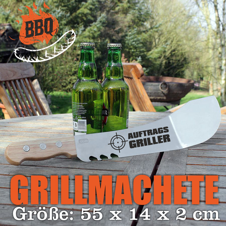 Grillmachete mit Edelstahlklinge Auftragsgriller