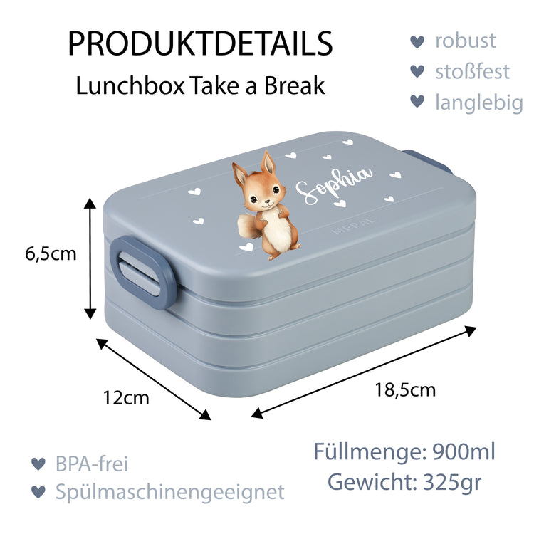 Mepal Lunchbox Midi Tiere mit Herzen