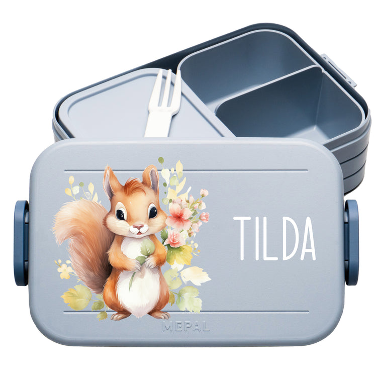 Mepal Lunchbox Midi Tiere mit Blumen personalisiert