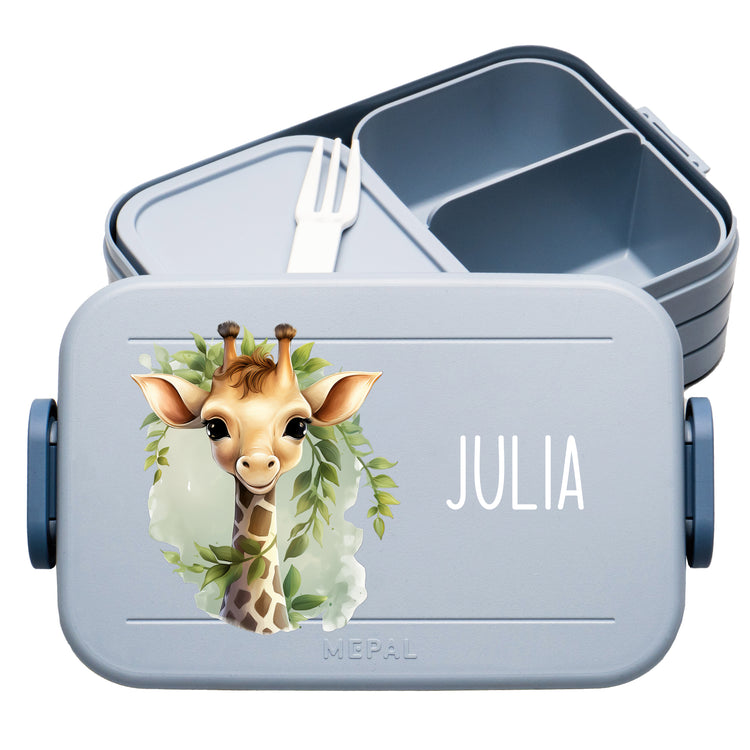 Mepal Lunchbox Midi Tiere mit Blumen personalisiert
