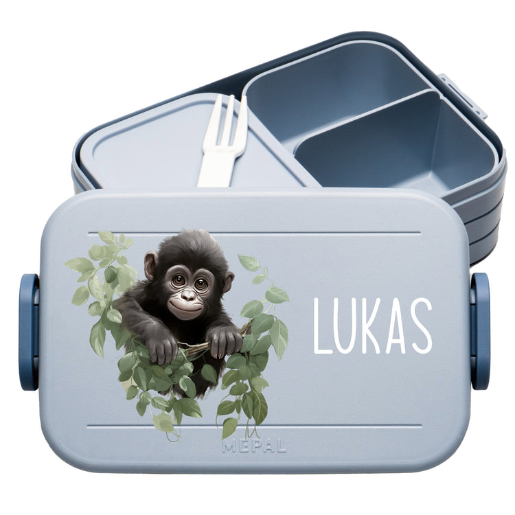 Mepal Lunchbox Midi Tiere mit Blumen personalisiert