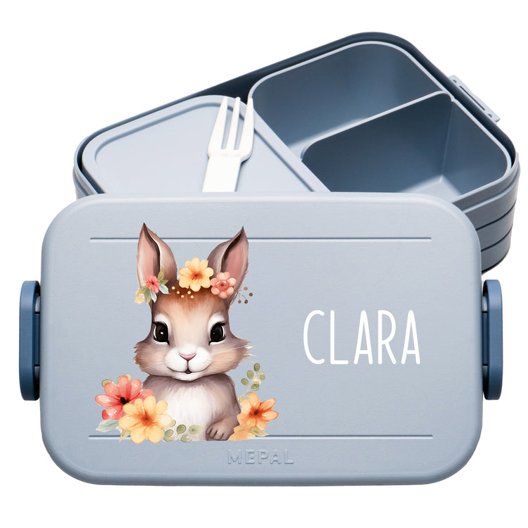 Mepal Lunchbox Midi Tiere mit Blumen personalisiert