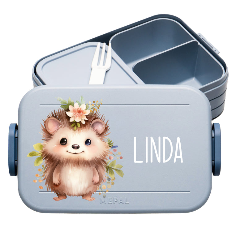 Mepal Lunchbox Midi Tiere mit Blumen personalisiert