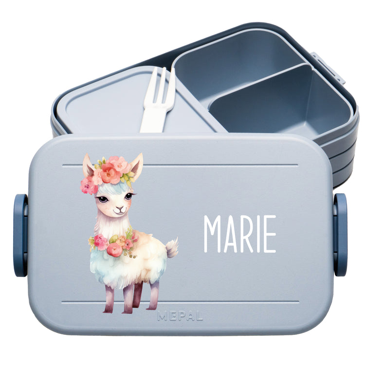Mepal Lunchbox Midi Tiere mit Blumen personalisiert