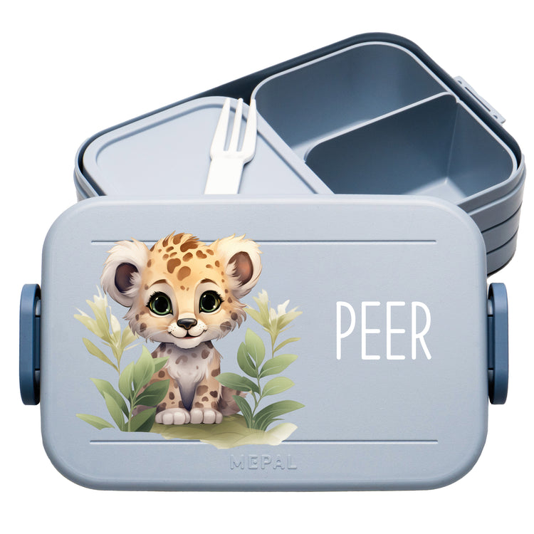 Mepal Lunchbox Midi Tiere mit Blumen personalisiert