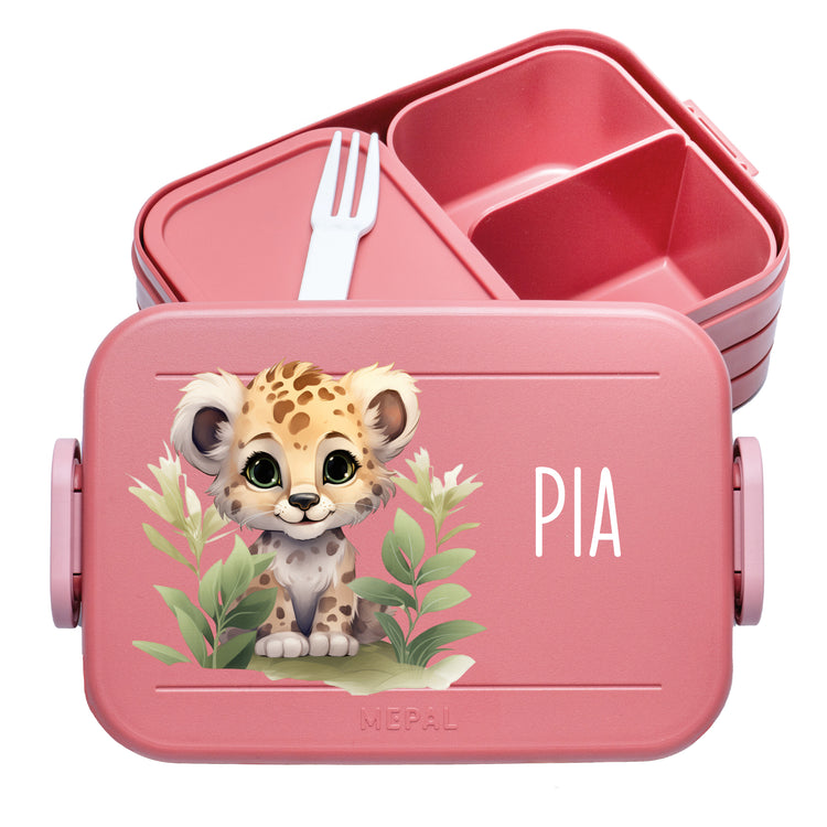 Mepal Lunchbox Midi Tiere mit Blumen personalisiert