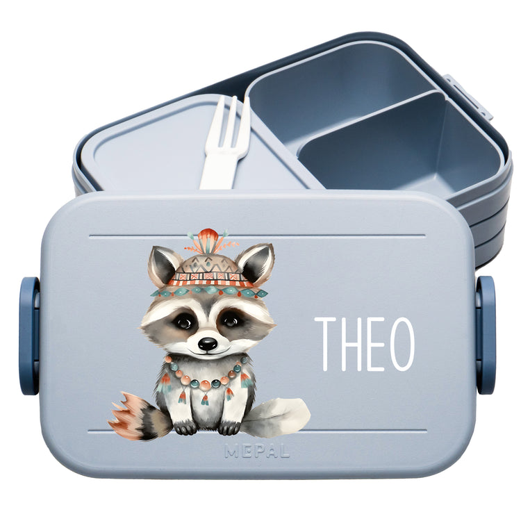 Mepal Lunchbox Midi Tiere mit Blumen personalisiert