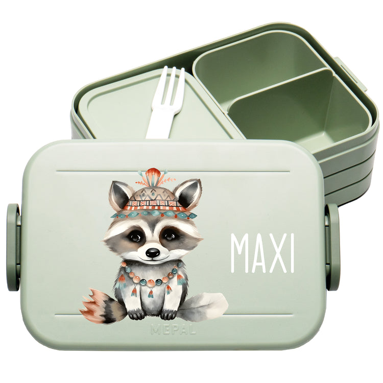 Mepal Lunchbox Midi Tiere mit Blumen personalisiert