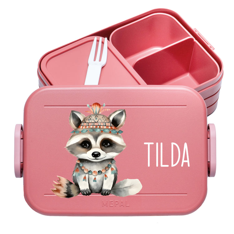Mepal Lunchbox Midi Tiere mit Blumen personalisiert