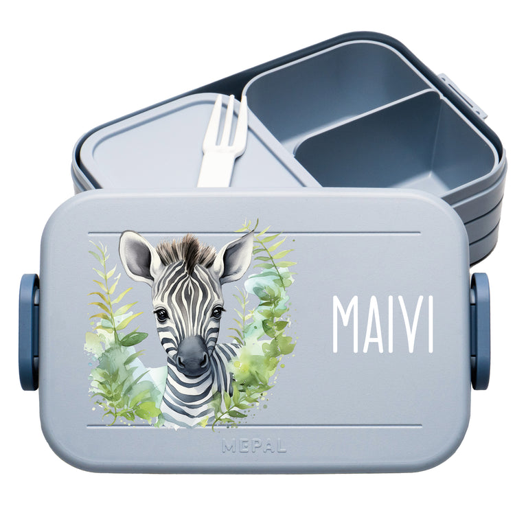 Mepal Lunchbox Midi Tiere mit Blumen personalisiert