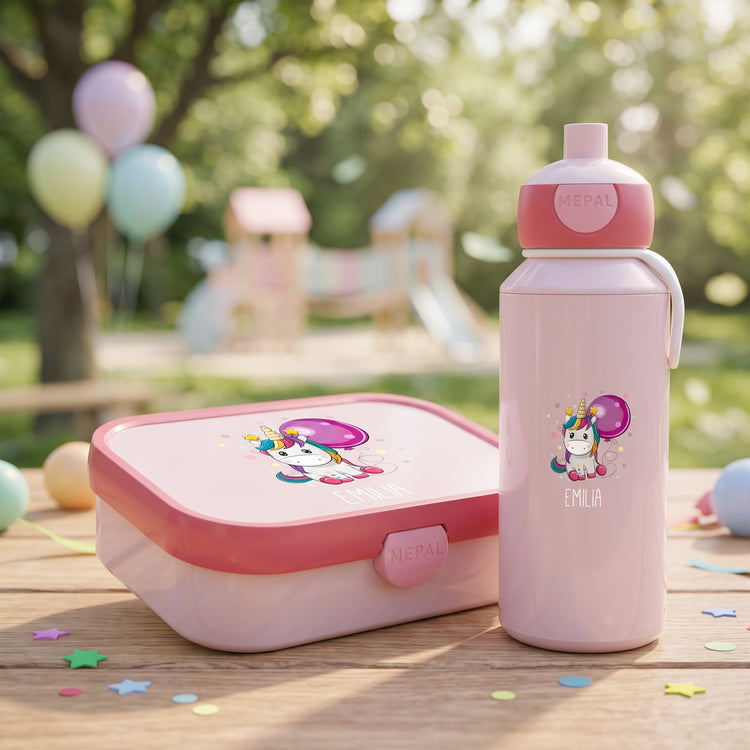 Mepal Brotdose & Trinkflasche  Einhorn