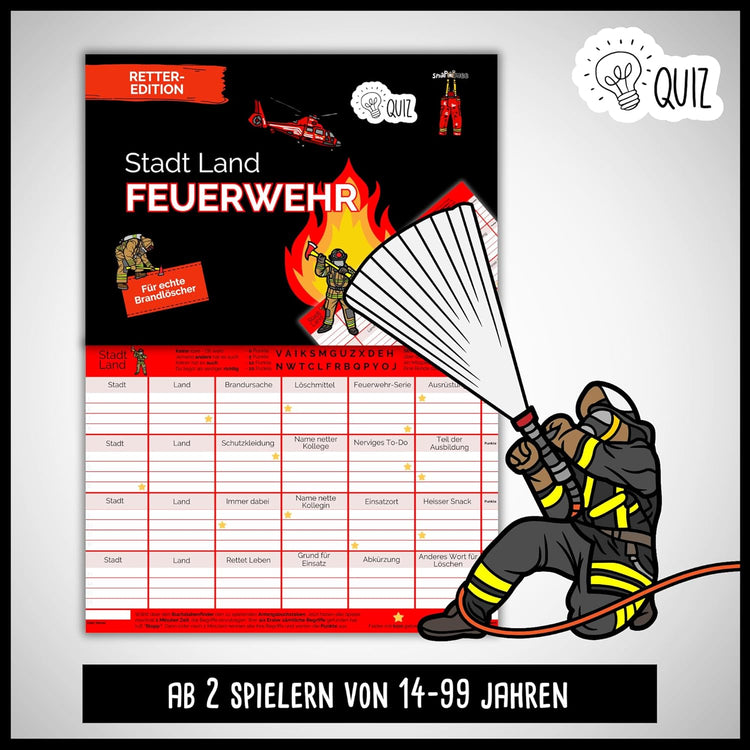 Stadt Land Feuerwehr - Geschenk für Feuerwehrmann & Feuerwehrfrau