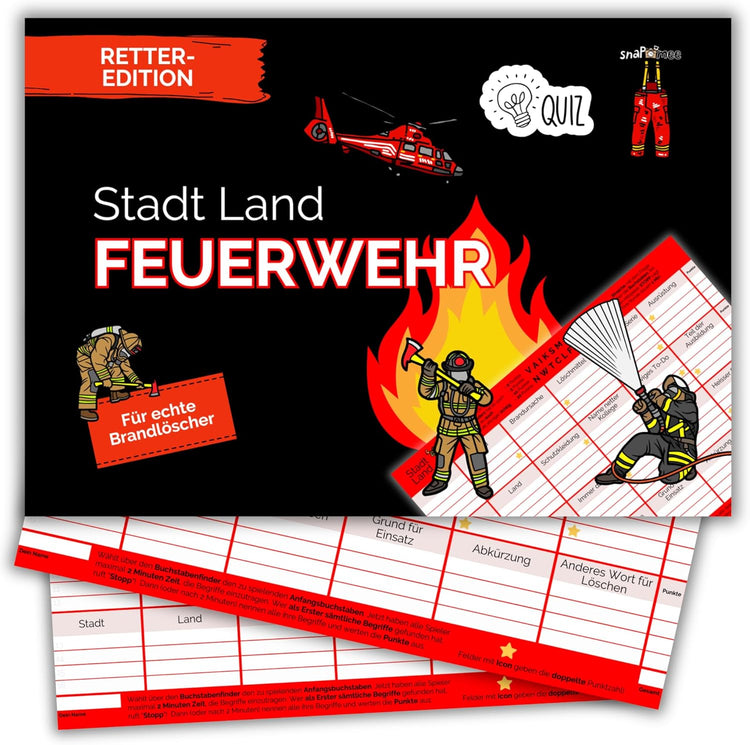 Stadt Land Feuerwehr - Geschenk für Feuerwehrmann & Feuerwehrfrau
