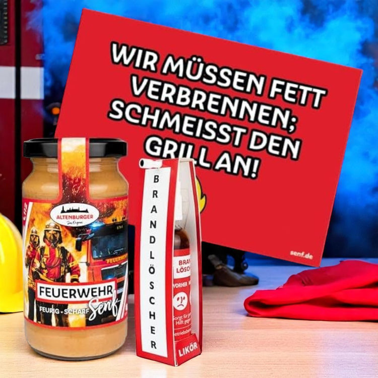 Feuerwehr Set mit Senf und Likör