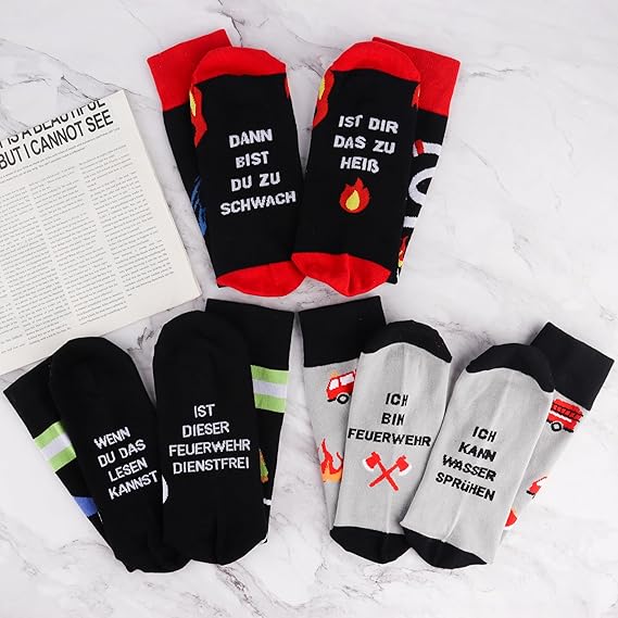 Feuerwehr Socken - Herren 3 Paare 43-46