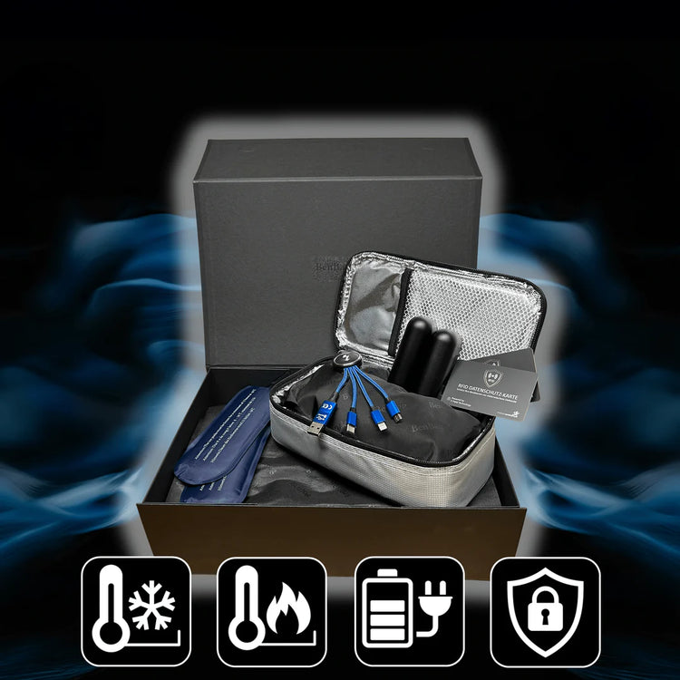 BenBag-Set 4: Gym Tasche Braun (5-teiliges Set, Premium-Leder)