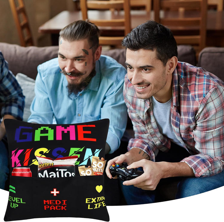 Gamer Geschenk - Kissenbezug mit 3 Taschen