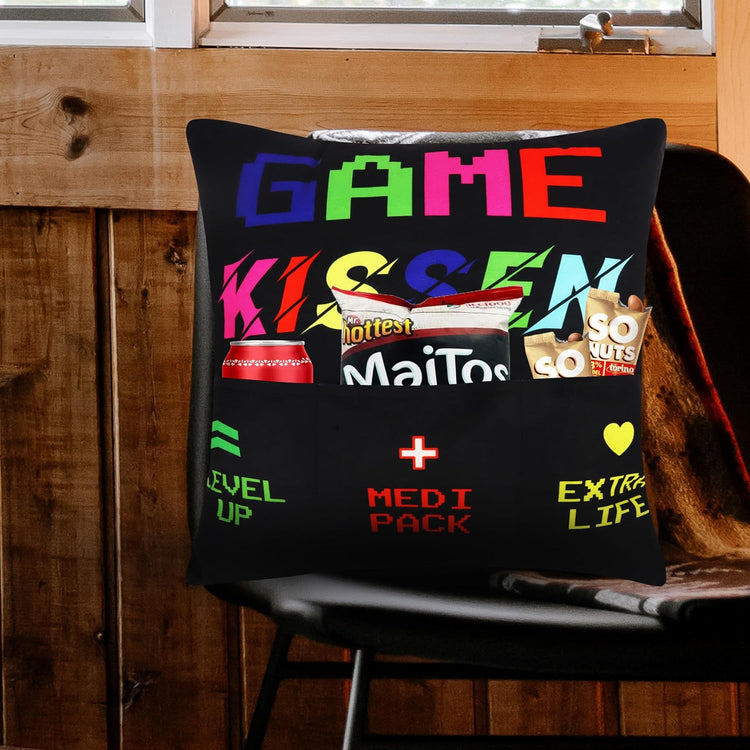 Gamer Geschenk - Kissenbezug mit 3 Taschen