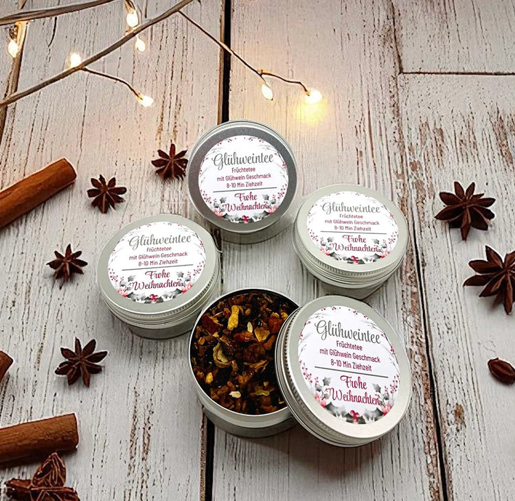 3er Set - Glühweintee im Mini-Döschen - Weihnachtsmitbringsel/Adventsgeschenk