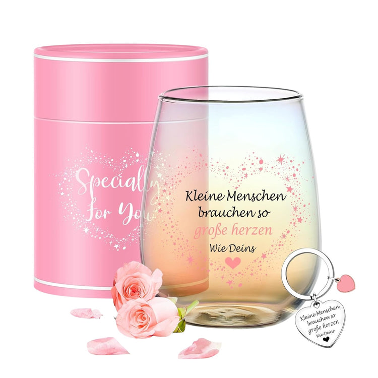 Erzieher Geschenk - Weinglas/Saftglas - Kleine Menschen