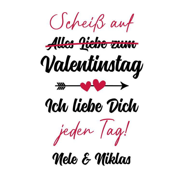 Kuscheltier Hase zum Valentinstag - mit Wunschnamen