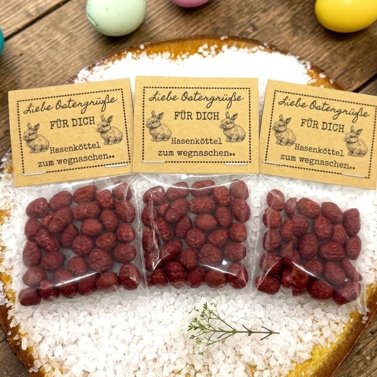 3er-Set Hasenköttel - knusprige gebrannte Mandel als Ostergeschenk
