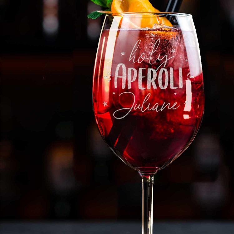 Leonardo Aperol Glas mit Gravur - Holy Aperoli