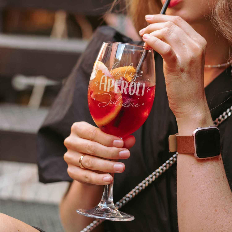 Leonardo Aperol Glas mit Gravur - Holy Aperoli